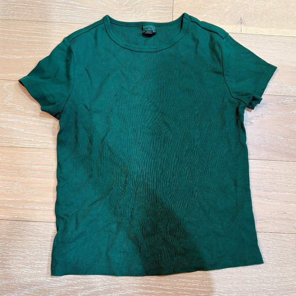 Target/Wild Fable Ribbed Tee (Green) - Size XS